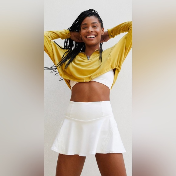 Free People Pants - Free People Movement Pleats and Thank You White Athletic Skort Women’s Size L